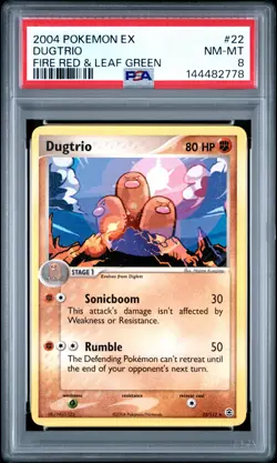 2004 POKEMON EX FIRE RED & LEAF GREEN #22 DUGTRIO PSA 8 - Image 1