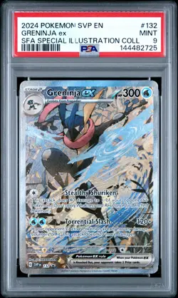 2024 POKEMON SHROUDED FABLE SPECIAL ILLUSTRATION COLLECTION GRENINJA EX PSA 9 - Image 1