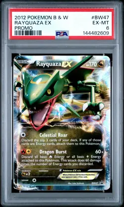 2012 POKEMON B&W PROMO #BW47 RAYQUAZA EX PSA 6 - Image 1