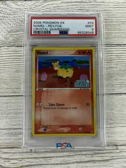 2006 Pokemon Numel EX Crystal Guardians Reverse Holo Foil PSA 9 MINT - Image 1