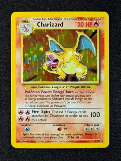 1999 Pokemon CHARIZARD #4/102 Base Set Unlimited Galaxy Holo Rare English - Image 1