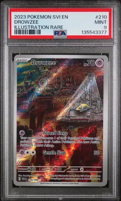 2023 POKEMON SVI EN-SCARLET & VIOLET ILLUSTRATION RARE #210 DROWZEE PSA 9 - Image 1