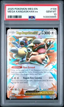 2025 POKEMON MEG EN-MEGA EVOLUTION #104 MEGA KANGASKHAN EX PSA 10 - Image 1