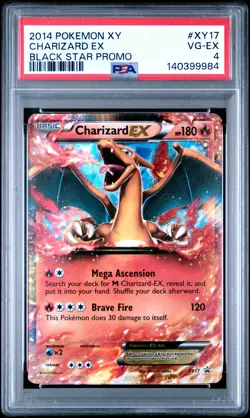 2014 POKEMON XY BLACK STAR PROMO #XY17 CHARIZARD EX PSA 4 - Image 1