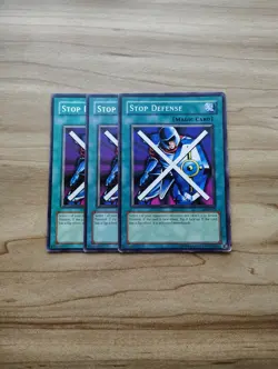 Yu-Gi-Oh! - Stop Defense 3X - Full Playset - Rare - LOB-095 - Image 1