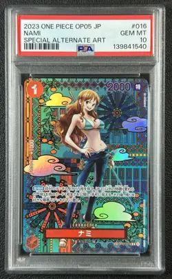 NAMI PSA 10 2022 ONE PIECE JAPANESE JP #OP01-016 SPECIAL ALTERNATE ART 540 - Image 1