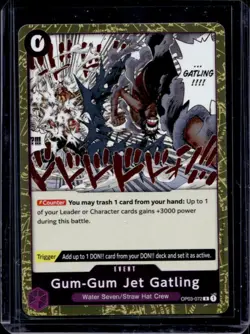 2023 One Piece Pillars of Strength Gum-Gum Jet Gatling Rare #OP03-072 - Image 1