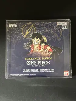 One Piece EN Romance Dawn Booster Box Sealed Wave 1 Blue Bottom w/ Plastic Case - Image 1