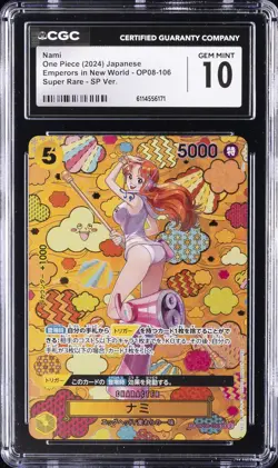 2024 ONE PIECE JPN EMPERORS IN NEW WORLD SUPER RARE NAMI CGC 10 GEM MINT - Image 1