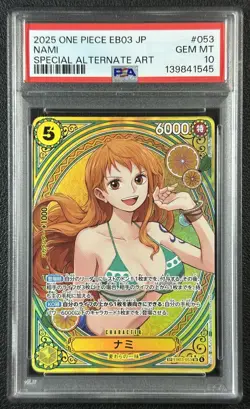 NAMI PSA 10 2025 ONE PIECE JAPANESE JP #EB03-053 SPECIAL ALTERNATE ART 545 - Image 1