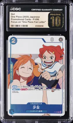 2025 ONE PIECE JPN FOCUS ON "ONE PIECE FAN LETTER" #P-096 GIRL CGC 10 PRISTINE - Image 1