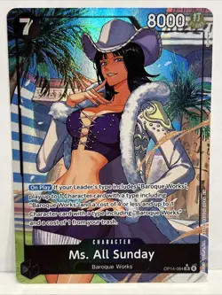 Ms. All Sunday (Alternate Art) OP14-084 The Azure Sea's Seven Foil - Image 1
