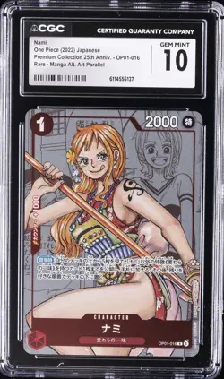 2022 ONE PIECE JPN MANGA ALTERNATE ART #OP01-016 NAMI CGC 10 GEM MINT - Image 1