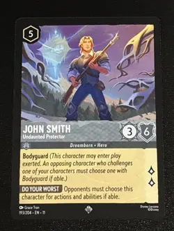 Disney Lorcana Winterspell John Smith - Undaunted Protector 193/204 Super Rare - Image 1