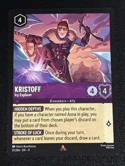 Disney Lorcana Winterspell Kristoff - Icy Explorer 51/204 NM Rare - Image 1