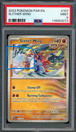 PSA 9 Slither Wing (Ink Error) Paradox Rift 107/182 Pokemon Card B14 - Image 3
