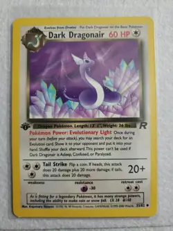Dark Dragonair 1st Edition 33/82 Team Rocket NM Pokemon Card WOTC A12 - Image 1