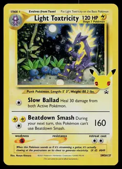 Pokemon Card - Light Toxtricity Sword & Shield Promo SWSH137 Holo - Image 1