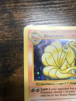 Ninetales 12/102 Holo Rare Base Set Shadowless Pokemon Card 1999 LP - Image 4
