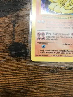 Ninetales 12/102 Holo Rare Base Set Shadowless Pokemon Card 1999 LP - Image 5