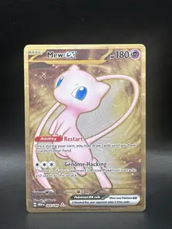 Mew ex 205/165 Pokemon 151 Secret Rare Metal Card - Image 1