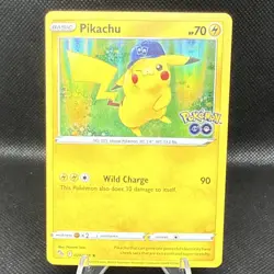 Pokemon Pikachu Promo Holo Rare Pokemon GO 028/078 70 HP Card English - Image 1