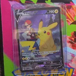 Pokemon TCG Pikachu v TG16/TG30 Lost Origin 2022 Full Art Holo Ultra Rare Card - Image 1