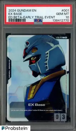 2024 Gundam Card Game EN ED Beta Early Trial Event #001 EX Base PSA 10 - Image 1