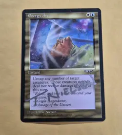 Unplayed Signed Energy Arc NM Alliances Mtg Magic Terese Nielsen Edh Cube VTG - Image 1