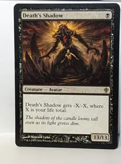MTG Death's Shadow Worldwake 57/145 Regular Rare LP Magic The Gathering - Image 2
