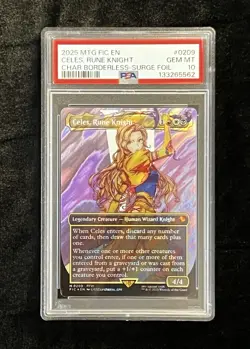 MTG - Celes Rune Knight Final Fantasy FIC #209 Surge Foil PSA 10 - Image 1