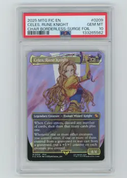 MTG - Celes Rune Knight Final Fantasy FIC #209 Surge Foil PSA 10 - Image 2