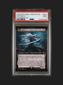 MTG - Sephiroth, Fabled SOLDIER (Extended Art) Final Fantasy Regular PSA 9 - Image 1