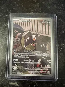 Pokemon Houndour 204/197 Obsidian Flames Scarlet & Violet Illustration Rare - Image 1