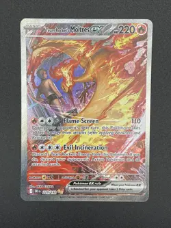 2025 Pokemon Destined Rivals #229/182 Team Rocket's Moltres ex - Image 1