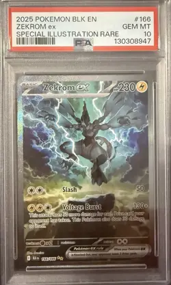 Zekrom Ex #166/86 - 2025 Pokemon Black Bolt - GEM Mint PSA 10 - Image 1