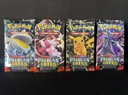 Paldean Fates- 4 Booster Pack Art Set- New/Factory Sealed Bubble Mew Pokemon - Image 1