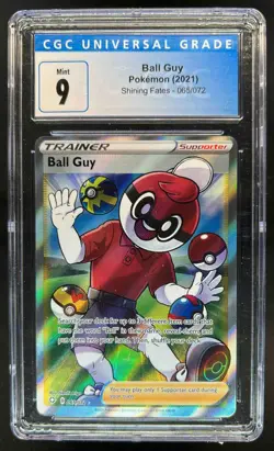 2021 Pokemon SWSH Shining Fates Ball Guy Ultra Rare #065/072 CGC 9 - Image 1