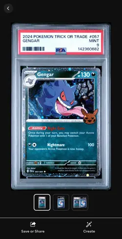 2024 Pokemon Trick or Trade Gengar #057 Holo PSA 9 Mint - Image 1