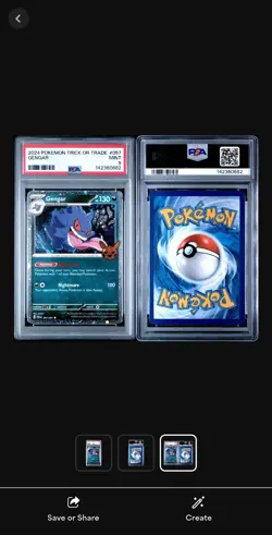 2024 Pokemon Trick or Trade Gengar #057 Holo PSA 9 Mint - Image 3