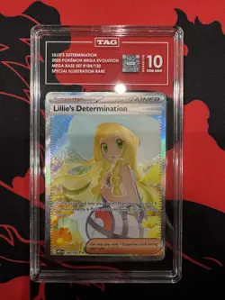 2025 Pokemon Mega Evolution #184 SIR Lillie's Determination GEM MINT TAG 10 - Image 3