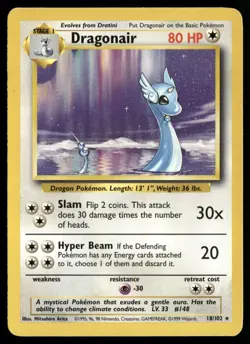 Dragonair Base Set 018/102 Pokemon TCG - Image 1