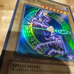 Dark Magician SDY-006 1st Ed Yu-Gi-Oh with odd dot misprint near staff - Rare - Image 3