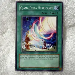 Ojama Delta Hurricane!! Spell DP2-EN018 1st Edition Konami Yu-Gi-Oh TCG - Image 1