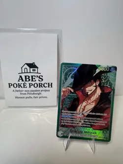 One Piece TCG OP14-020 Dracule Mihawk Leader Alt Art AA Card Game CCG English - Image 1