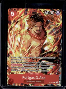 2025 One Piece Illustration Box Vol. 5 Portgas D Ace Super Rare #ST15-005 - Image 1