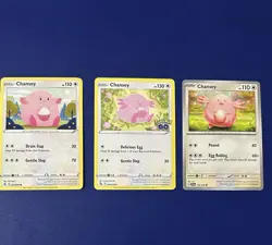 Lot of 3 Chansey Pokemon Cards NM - Image 1