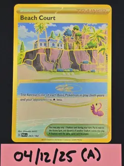 Pokemon Card - S&V Paradox Rift EN - Beach Court Trainer - Hyper Rare (263/182) - Image 1