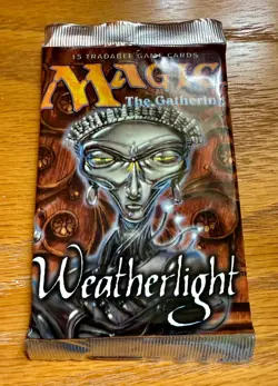 1997 Magic the Gathering: WEATHERLIGHT Sealed Booster Pack English MTG 15 cards 742818065269 - Image 1
