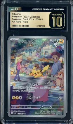 2023 Pokemon Card Japanese 151 #173/165 Pikachu Holo CGC 10 PRISTINE - Image 1